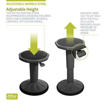 Pearington SitFree Wobble Stool for Active Flexible Seating
