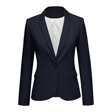 LookbookStore Blazer Jackets for Women Casual Blazers for Women Fashion 2024 Navy Blue Jacket Suit N...