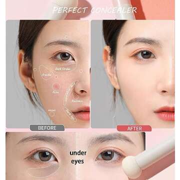 Mushroom makeup sponge concealer brush brightening concealer brush under eye perfect concealer for f...