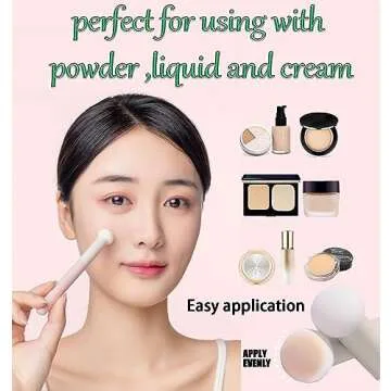 Mushroom makeup sponge concealer brush brightening concealer brush under eye perfect concealer for face, nose, eyelids newbie concealer brush…