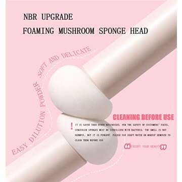 Mushroom makeup sponge concealer brush brightening concealer brush under eye perfect concealer for face, nose, eyelids newbie concealer brush…