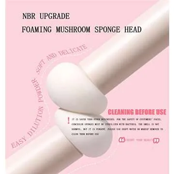 Mushroom makeup sponge concealer brush brightening concealer brush under eye perfect concealer for face, nose, eyelids newbie concealer brush…