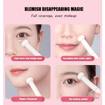 Mushroom makeup sponge concealer brush brightening concealer brush under eye perfect concealer for face, nose, eyelids newbie concealer brush…