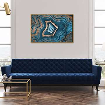 Premium Blue and Gold Abstract Wall Art by Oliver Gal