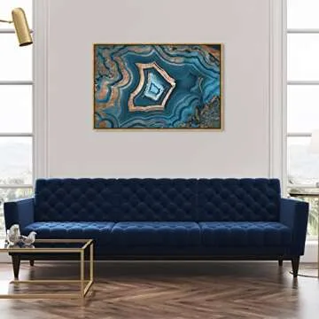 Premium Blue and Gold Abstract Wall Art by Oliver Gal