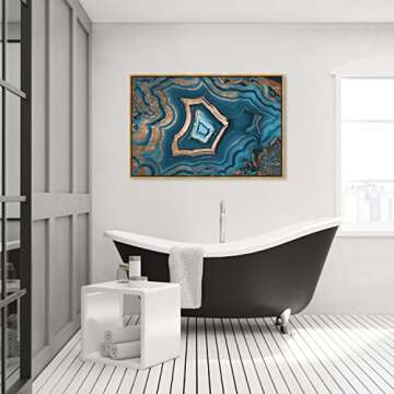 Premium Blue and Gold Abstract Wall Art by Oliver Gal