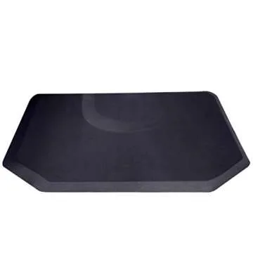 Tobbi Salon Barber Chair Mat 4 ft. x 5 ft. -1/2''Thick Anti Fatigue Beauty Floor Mat Black
