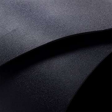 Tobbi Salon Barber Chair Mat 4 ft. x 5 ft. -1/2''Thick Anti Fatigue Beauty Floor Mat Black