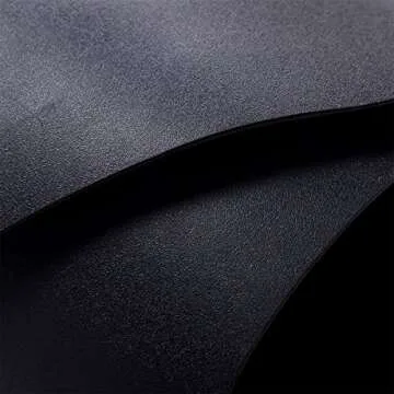 Tobbi Salon Barber Chair Mat 4 ft. x 5 ft. -1/2''Thick Anti Fatigue Beauty Floor Mat Black