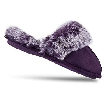 Jessica Simpson Girls Comfy Slippers - Cute Faux Fur Slip-On Shoes