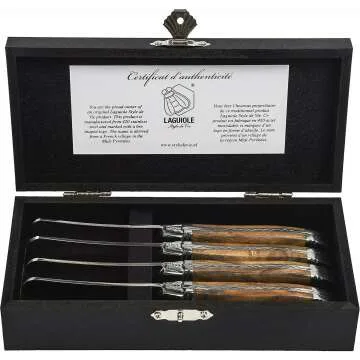 Luxury Olive Wood Butter Knives Set of 4
