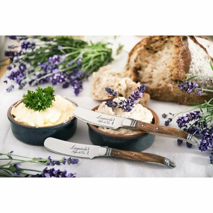 Luxury Olive Wood Butter Knives Set of 4