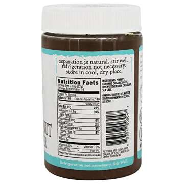 Wild Friends Foods Chocolate Coconut Peanut Butter, 16 oz Jar