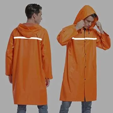 Men's Waterproof Long Hooded Raincoat - Ultimate Rain Protection
