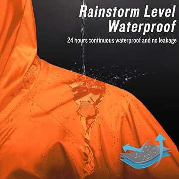 Men's Waterproof Long Hooded Raincoat - Ultimate Rain Protection