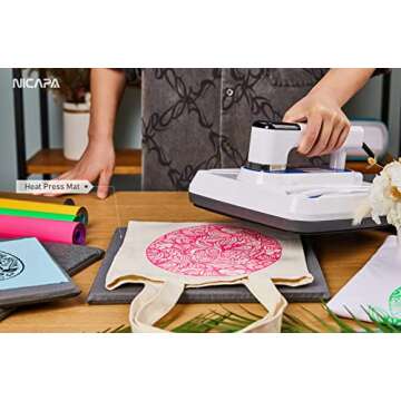Nicapa Heat Press Mat （12x12 inch ）for Cricut Easypress/Easypress 2 Craft Heating Transfer Vinyl HTV Ironing Insulation Heating Mats
