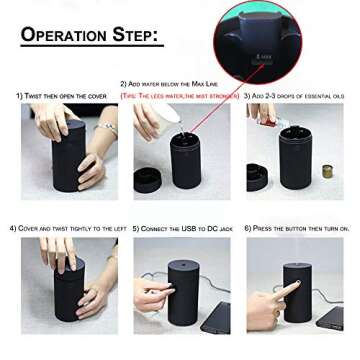 USB Car Diffuser Ultrasonic Essential Oil Humidifier