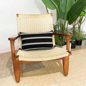 Slow Cow Decorative Rectangular Throw Pillow Cover Textured Lumbar Accent Cushion Cover for Couch So...