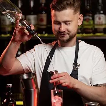 Stainless Steel Classic Bottle Pourers with Dust Caps 6 Pcs