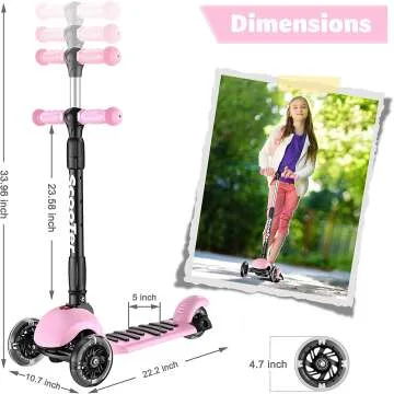 Adjustable Height 3-Wheel Scooter