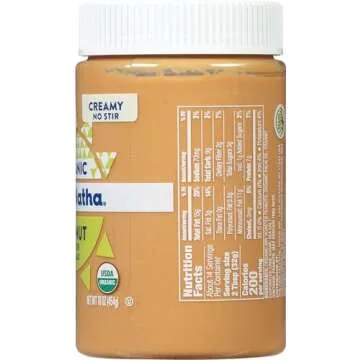 MaraNatha Organic Creamy Peanut Butter Spread, No Stir, 16 Ounce Jar