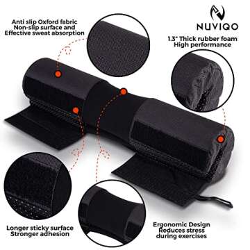 Nuviqo Barbell Pad - Ultimate Comfort for Hip Thrusts and Squats