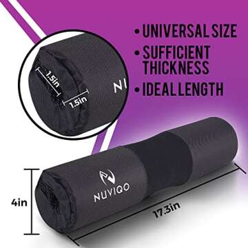 Nuviqo Barbell Pad - Ultimate Comfort for Hip Thrusts and Squats