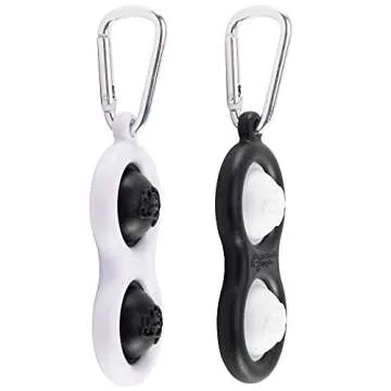 Fat Brain Toys Simpl Dimpl Black & White Fidget Keychains