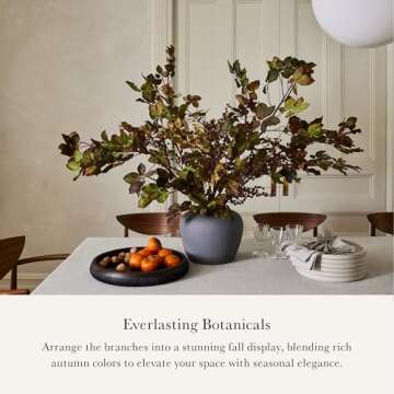 Afloral 47" Burgundy Green Faux Chestnut Leaf Branch