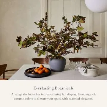 Afloral 47" Burgundy Green Faux Chestnut Leaf Branch