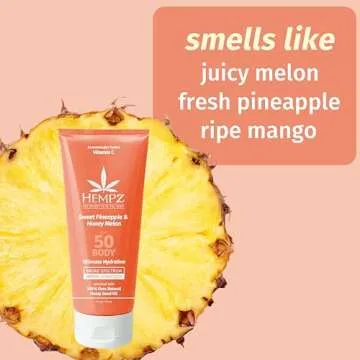 Hempz SPF 50 Body Sunscreen with Sweet Pineapple and Honeymelon