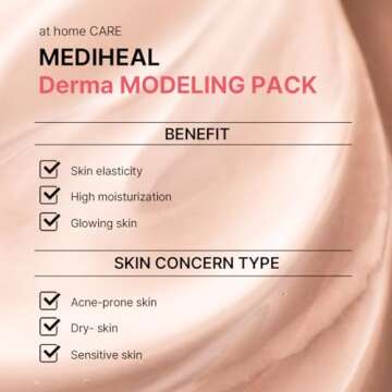 Mediheal Derma Modeling Pack (Collagen) - Filling Elasticity For Glow Skin - Easy DIY Home Spa Kits, Hydrating Icy Jelly Mask For Skin Refreshment