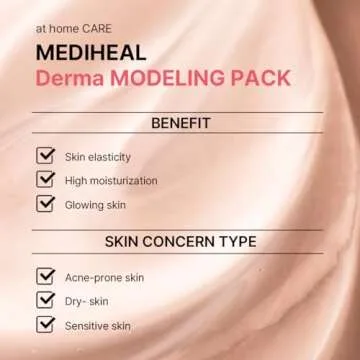 Mediheal Derma Modeling Pack (Collagen) - Filling Elasticity For Glow Skin - Easy DIY Home Spa Kits, Hydrating Icy Jelly Mask For Skin Refreshment