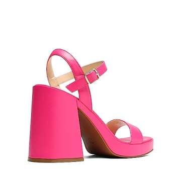 Chic Platform Block Heels for Women - DREAM PAIRS Hot Pink