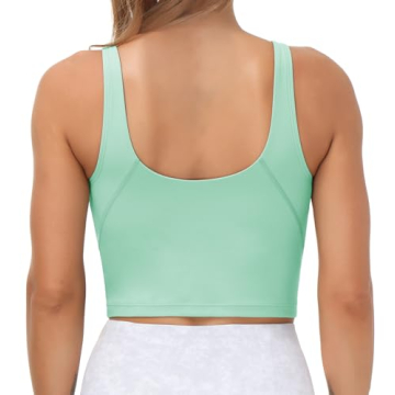 Mint Green Longline Sports Bra Medium Support Yoga Gym