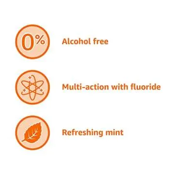 Amazon Basics Fluoride Mouthwash for Adults, Anticavity, Alcohol Free - Refreshing Mint Flavor, 1 Liter, 1-Pack