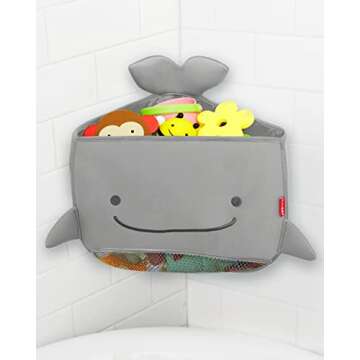 Skip Hop Bath Toy Storage, Moby Corner Hang Toy Organizer, Grey