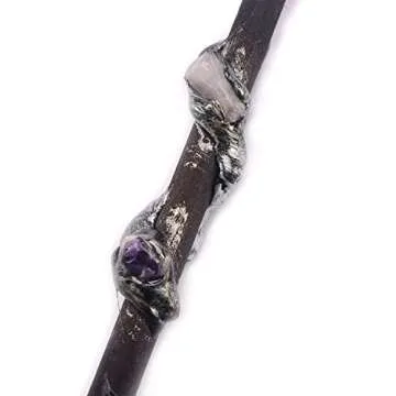 Rich Boxer Fine Handcrafted Amethyst Crystal Magic Wand Cosplay Magic Wand for Witches and Wizards