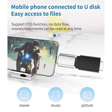 Lightning Male to USB Female Adapter OTG Data Sync Cable for iPhone Apple 13 11 12pro Max Mini XR X ...