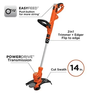BLACK+DECKER Electric String Trimmer 14-inch Powerful Lawn Care