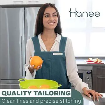 HANEE Cross-Back Apron | Stylish & Comfortable with Pockets