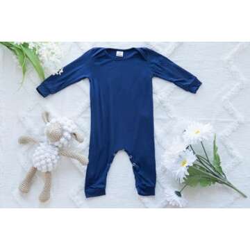 Plain Silky Long Sleeve Baby Romper (Army Green, 12-18 Months)