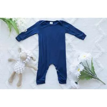 Plain Silky Long Sleeve Baby Romper (Army Green, 12-18 Months)