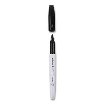 Universal UNV43671 Fine Bullet Tip Pen Style Dry Erase Marker - Black (1-Dozen)
