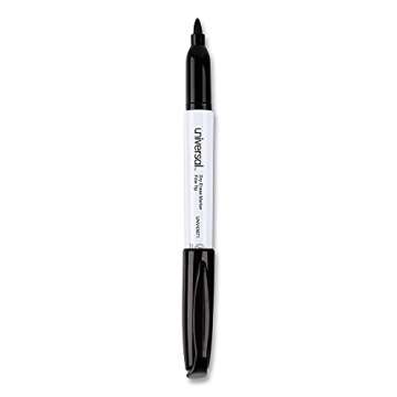 Universal UNV43671 Fine Bullet Tip Pen Style Dry Erase Marker - Black (1-Dozen)