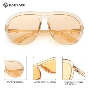 Karsaer Aviator Sunglasses for All - Vintage Style
