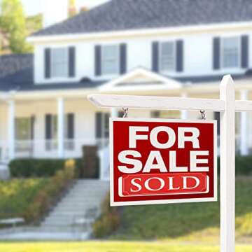 12 Pack Magnetic Real Estate Signs, Sold, Open House, New Listing, Sale Pending (17 x 6 in, 6 Phrases)