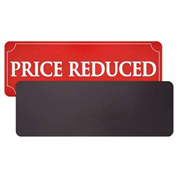 12 Pack Magnetic Real Estate Signs, Sold, Open House, New Listing, Sale Pending (17 x 6 in, 6 Phrases)