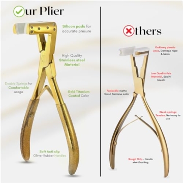 My Hair Tools Professional Tape in Extensions Pliers Gold Color