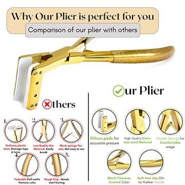 My Hair Tools Professional Tape in Extensions Pliers Gold Color